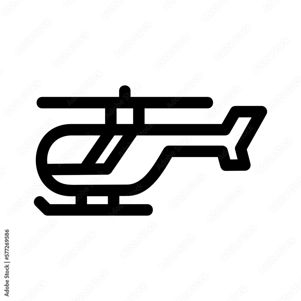 helicopter icon or logo isolated sign symbol vector illustration - high-quality black style vector icons
