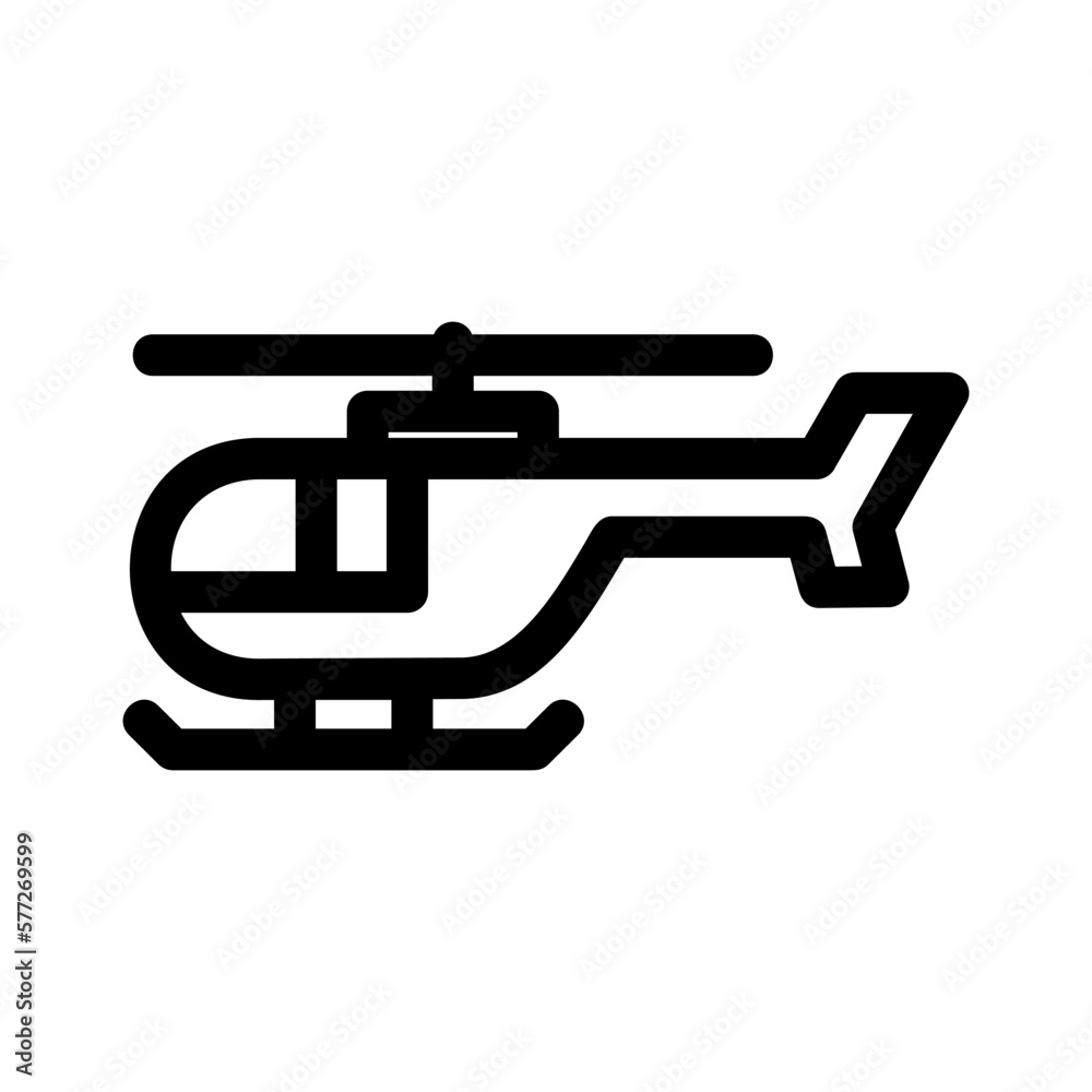 helicopter icon or logo isolated sign symbol vector illustration - high-quality black style vector icons
