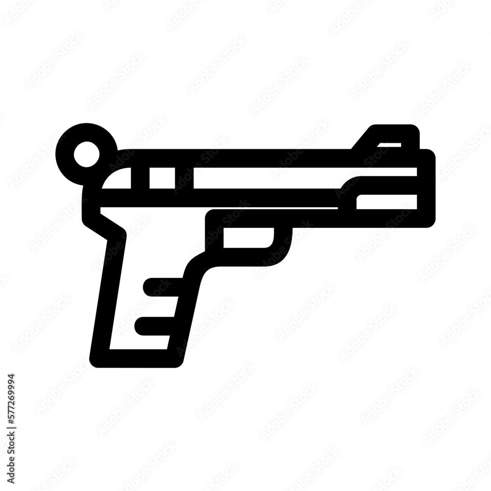 pistol icon or logo isolated sign symbol vector illustration - high quality black style vector icons
