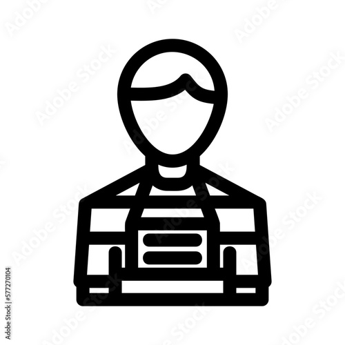 prisoner icon or logo isolated sign symbol vector illustration - high quality black style vector icons
