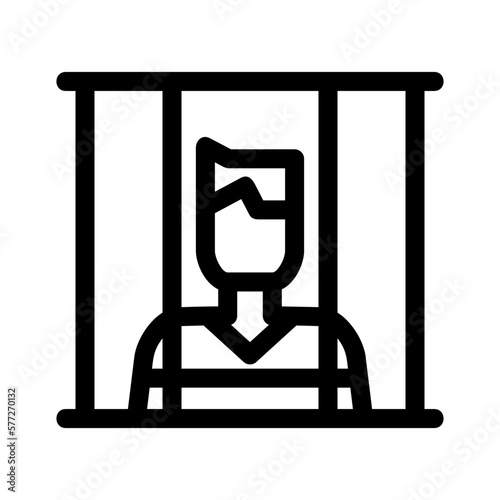prisoner icon or logo isolated sign symbol vector illustration - high quality black style vector icons
