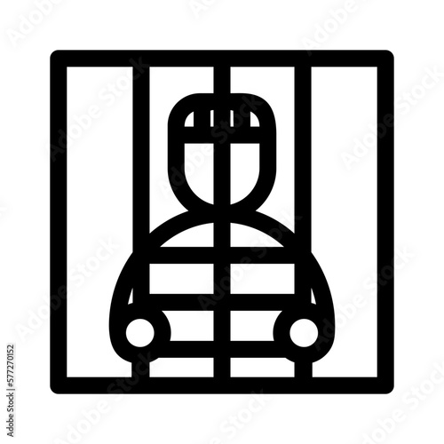 prisoner icon or logo isolated sign symbol vector illustration - high quality black style vector icons
