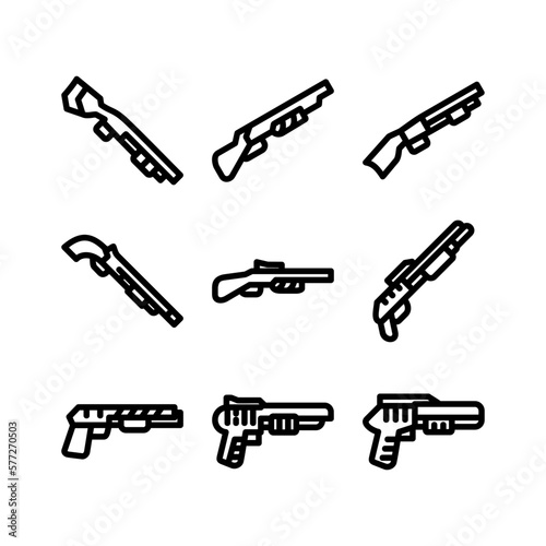 shotgun icon or logo isolated sign symbol vector illustration - high quality black style vector icons
