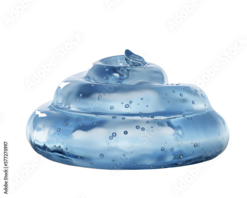 Принти на полотні cosmetic blue cream gel dollop isolated on white background