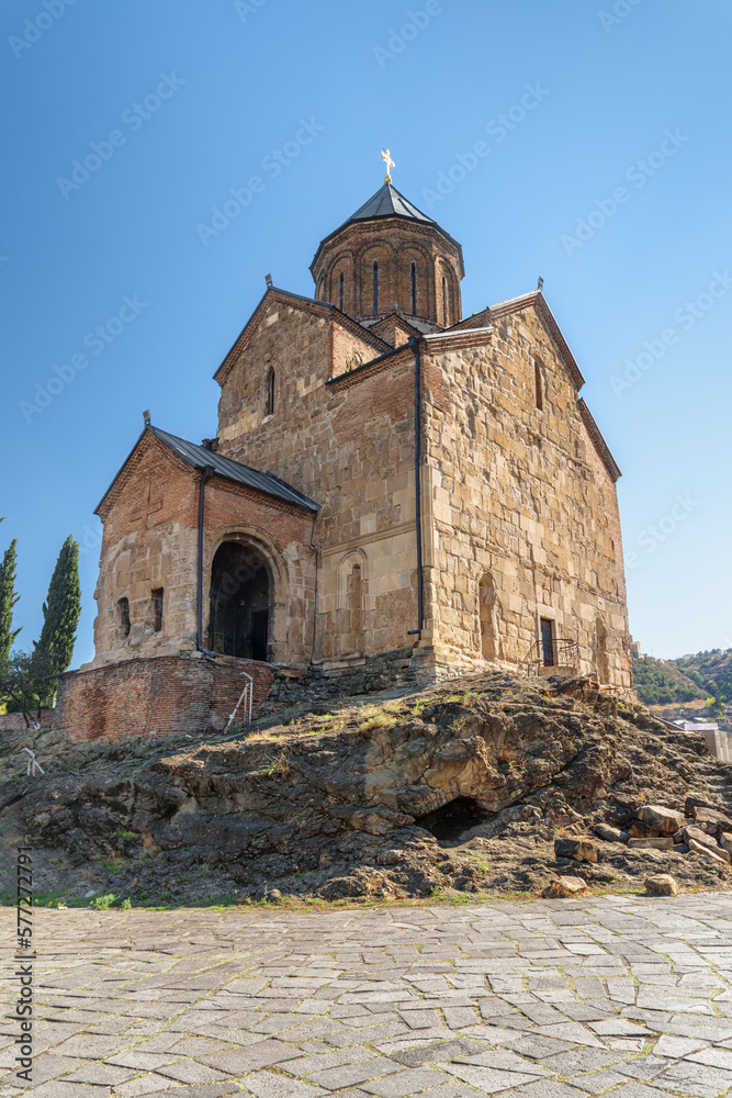 The Virgin Mary Assumption Church of Metekhi on the cliff