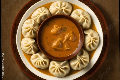 momos in plate created using AI Generative Technology