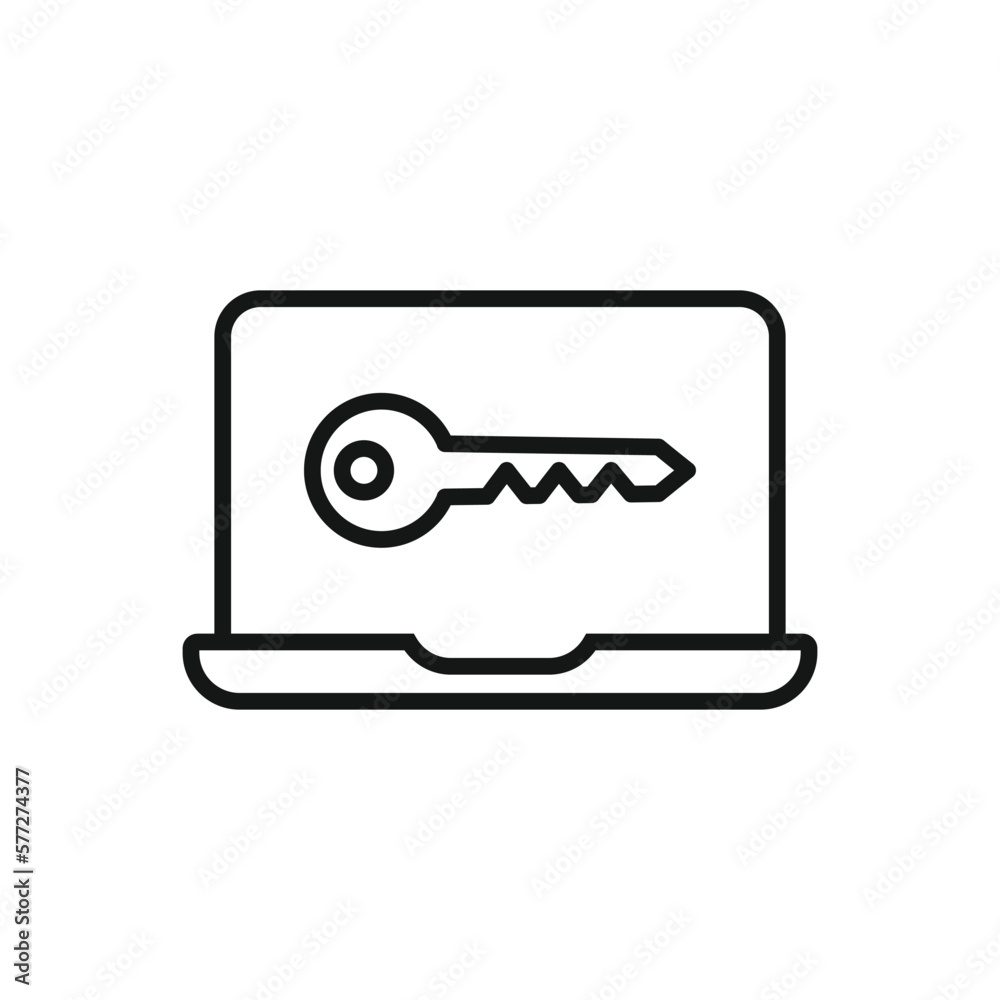 Editable Icon of Pass Key, Vector illustration isolated on white background. using for Presentation, website or mobile app
