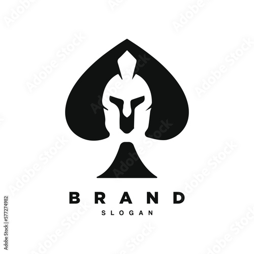 Creative ace spartan logo design for your brand or business