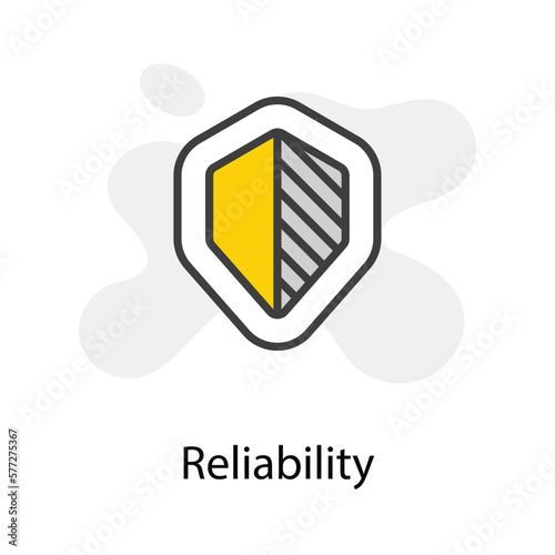 Reliability icon design stock illustration