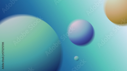 illustration of three planets radially blur with gradient background suitable for web design and other graphic design purposes. © Nishom Fahmi