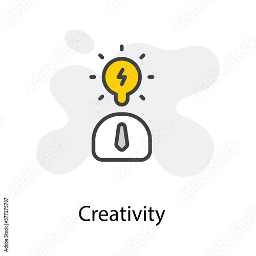 Creativity icon design stock illustration