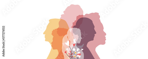 Women of different ethnicities together.