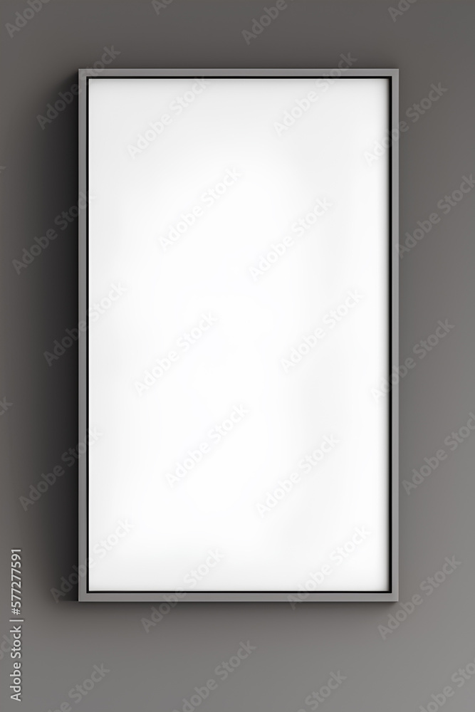 Grey Photo Frame Isolated On Grey Background Grey Photo Frame Isolated On Grey Background