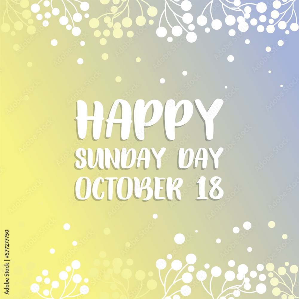 Happy Sunday Day . Design suitable for greeting card poster and banner