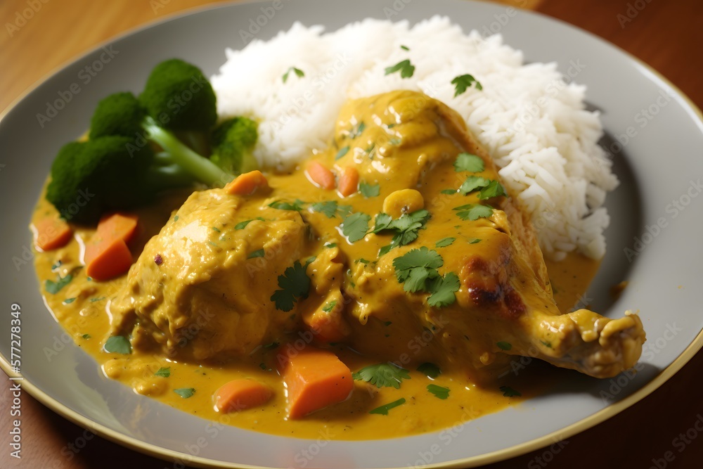 chicken curry created using AI Generative Technology chicken curry created using AI Generative Technology