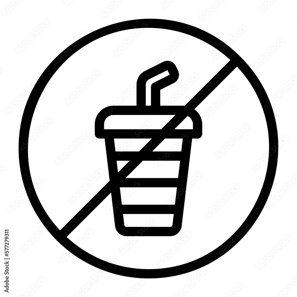 no drink line icon no drink line icon