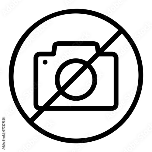 no photo line icon