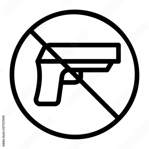 no weapons line icon