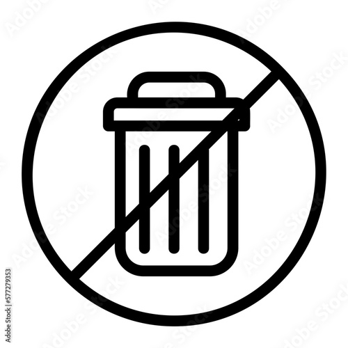 zero waste line icon