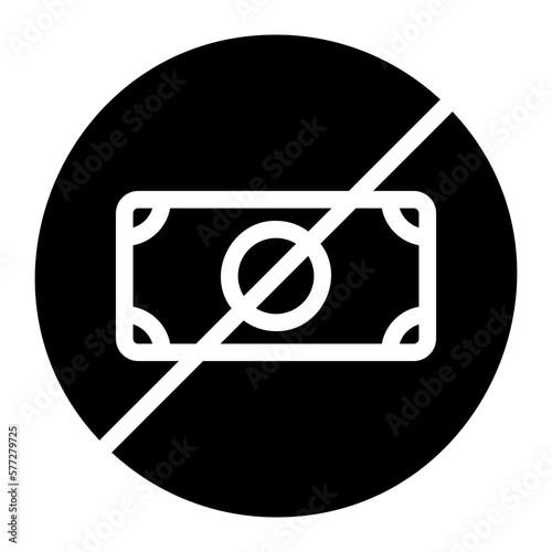 cashless glyph icon
