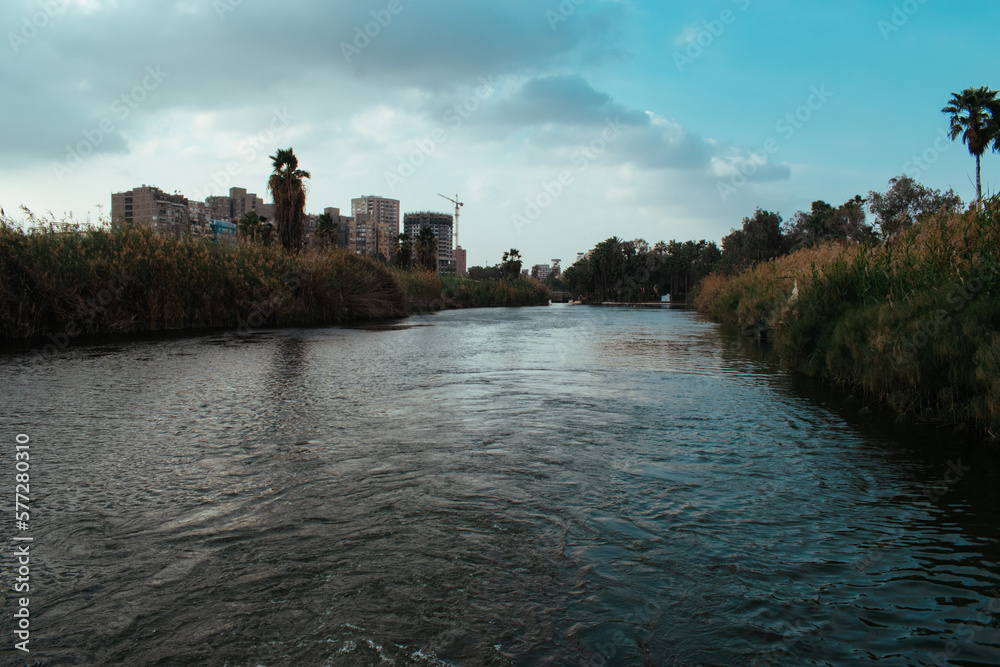 Part of the Nile river in Cairo, Egypt Part of the Nile river in Cairo, Egypt