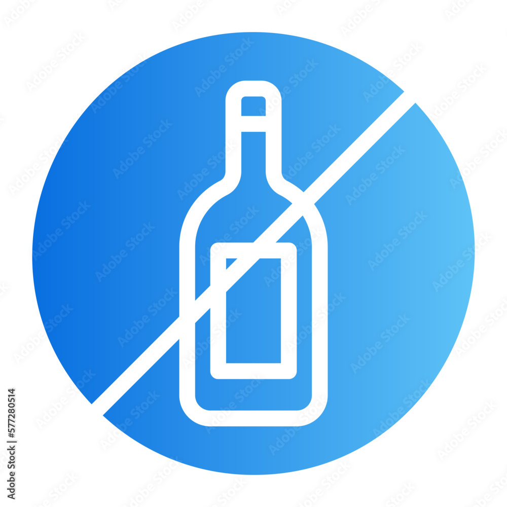 no alcohol gradient icon no alcohol gradient icon