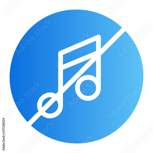 no music gradient icon