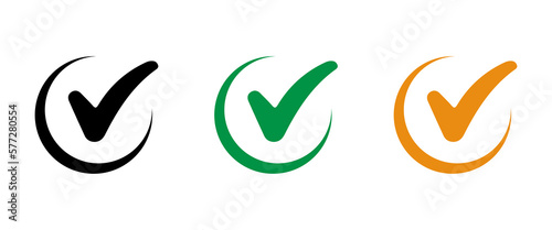 Check vector icons set