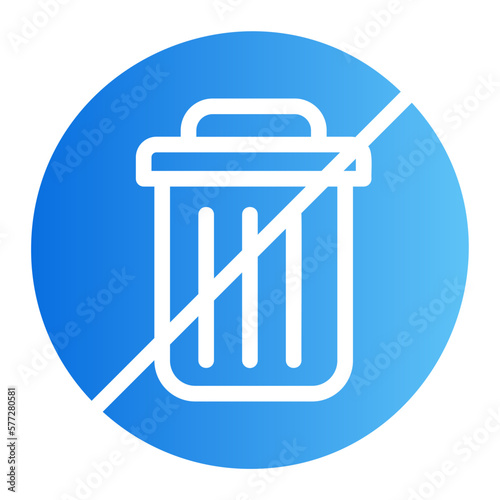 zero waste gradient icon