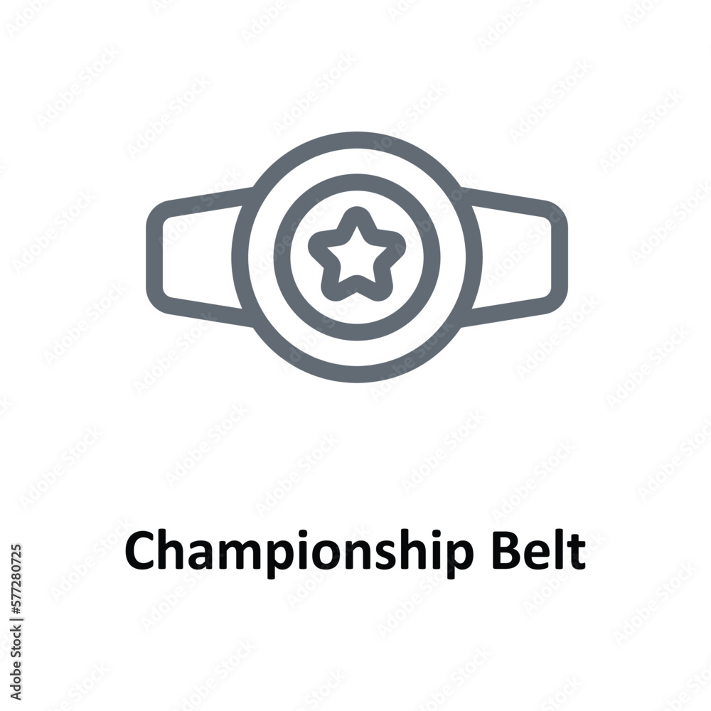 Championship Belt Vector Outline Icons. Simple stock illustration stock Championship Belt Vector Outline Icons. Simple stock illustration stock
