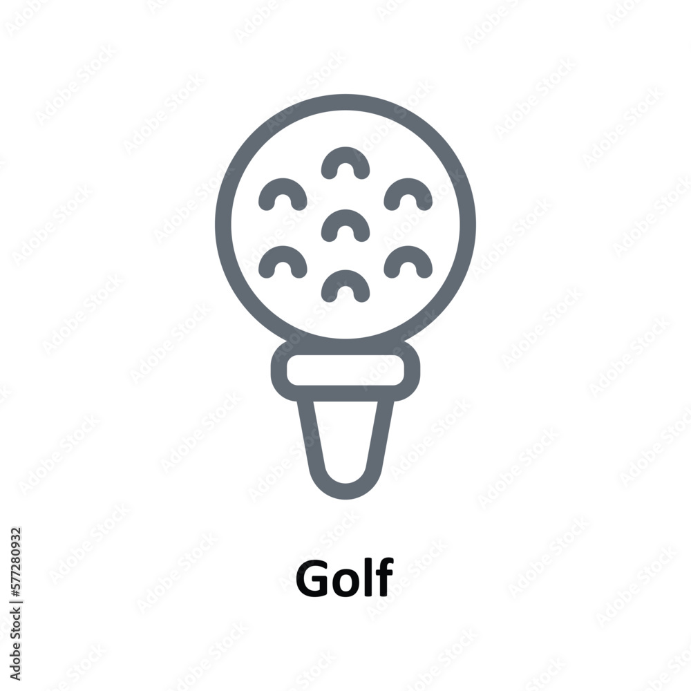Golf Vector Outline Icons. Simple stock illustration stock Golf Vector Outline Icons. Simple stock illustration stock