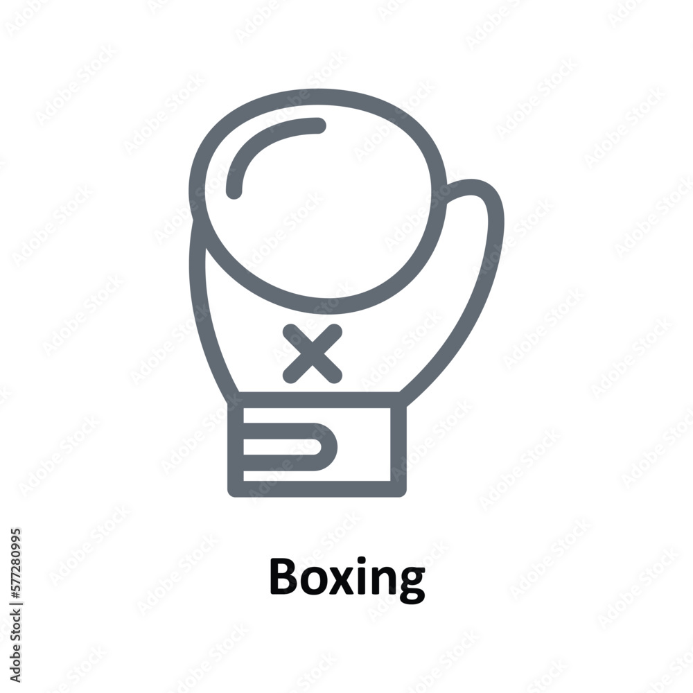 Boxing Vector Outline Icons. Simple stock illustration stock Boxing Vector Outline Icons. Simple stock illustration stock