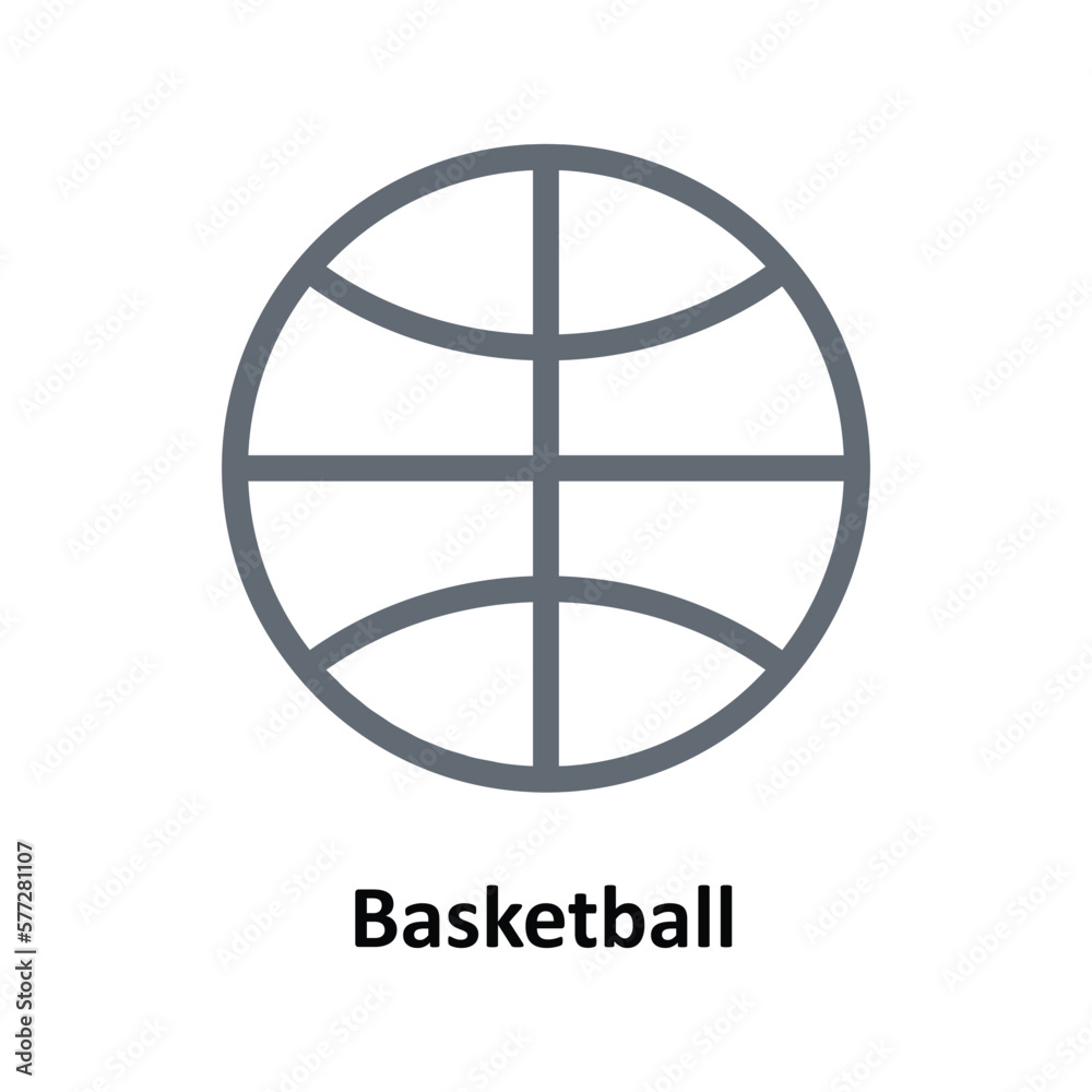 Basketball Vector Outline Icons. Simple stock illustration stock Basketball Vector Outline Icons. Simple stock illustration stock