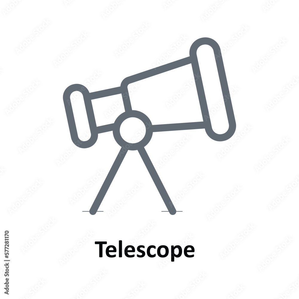 Telescope Vector Outline Icons. Simple stock illustration stock Telescope Vector Outline Icons. Simple stock illustration stock
