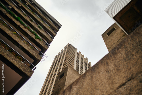 Modernist architecture of the estate and buildings in the Barbican district of London