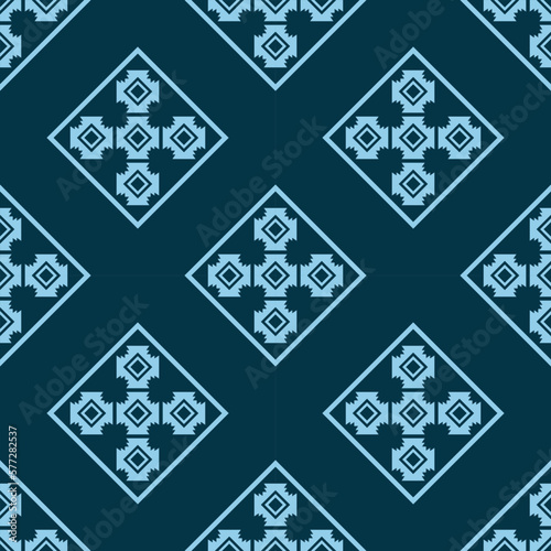 Ethnic fabric pattern Designed from geometric shapes Ethnic Asian style fabric pattern Used for home decoration, carpet work, 