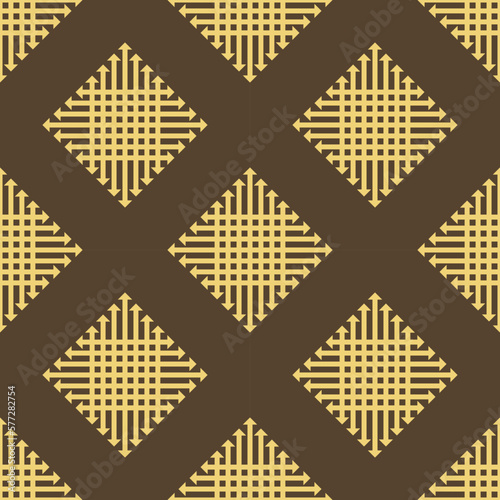 Ethnic fabric pattern Designed from geometric shapes Ethnic Asian style fabric pattern Used for home decoration, carpet work, 