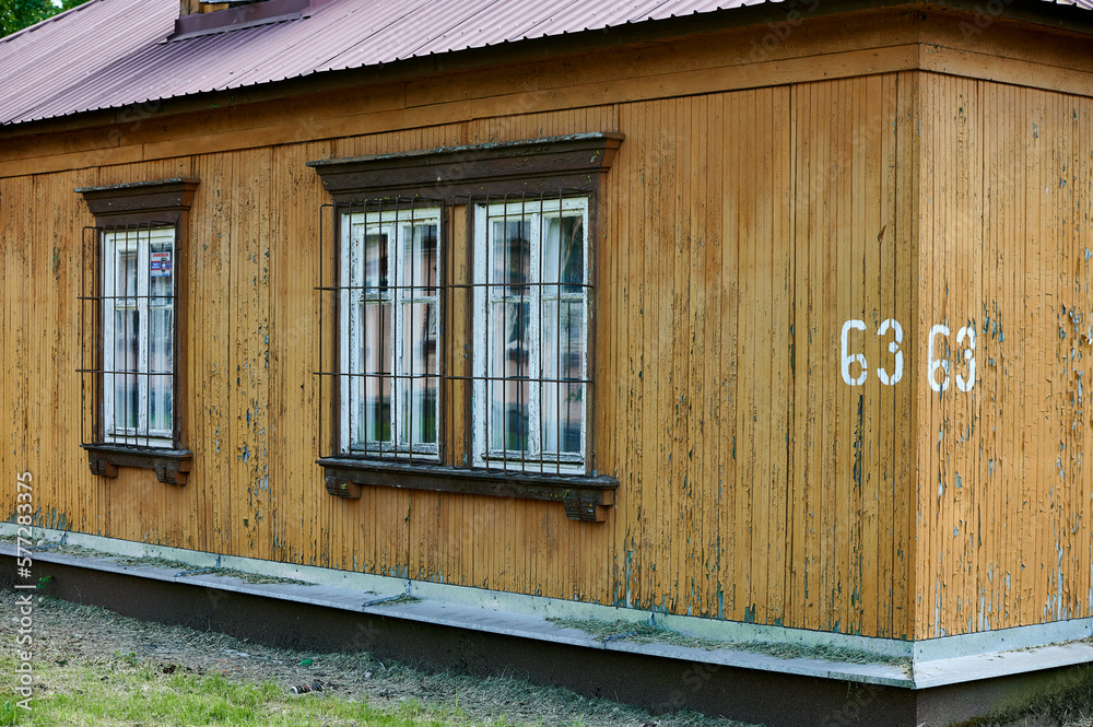 Brown wooden house of