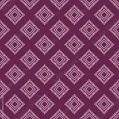 Ethnic fabric pattern Designed from geometric shapes Ethnic Asian style fabric pattern Used for home decoration, carpet work, 