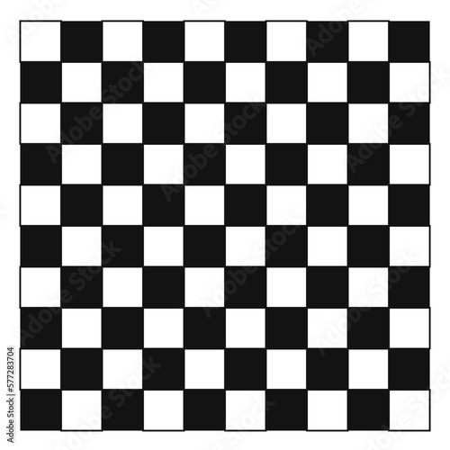 Geometric line pattern black and white chess board