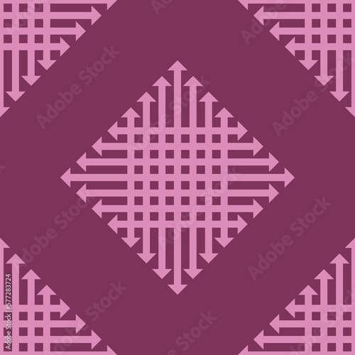 Ethnic fabric pattern Designed from geometric shapes Ethnic Asian style fabric pattern Used for home decoration, carpet work, 