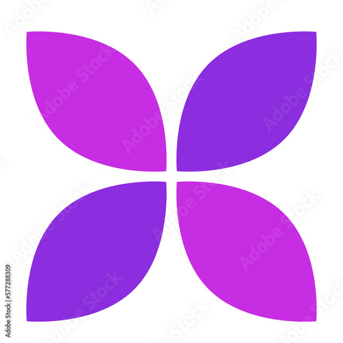 Modern geometric shape set of butterfly