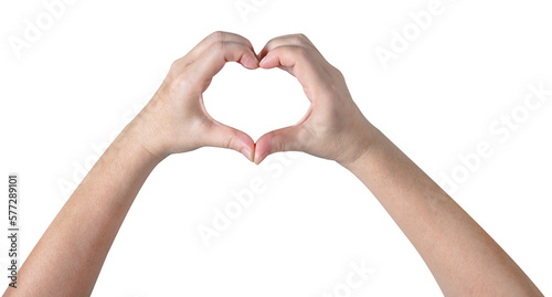 person hands making a heart shape isolated
