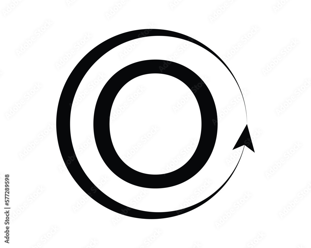 O letter vector with circle creative design template elements. O letter vector with circle creative design template elements.