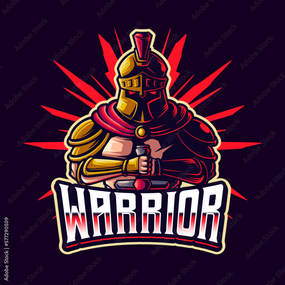 Spartan Gladitor Esport mascot logo design