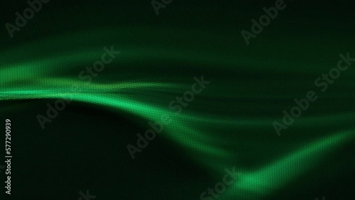 Abstract Halftone Dots Loop Background with Green and Black Swirl Blur Pattern
