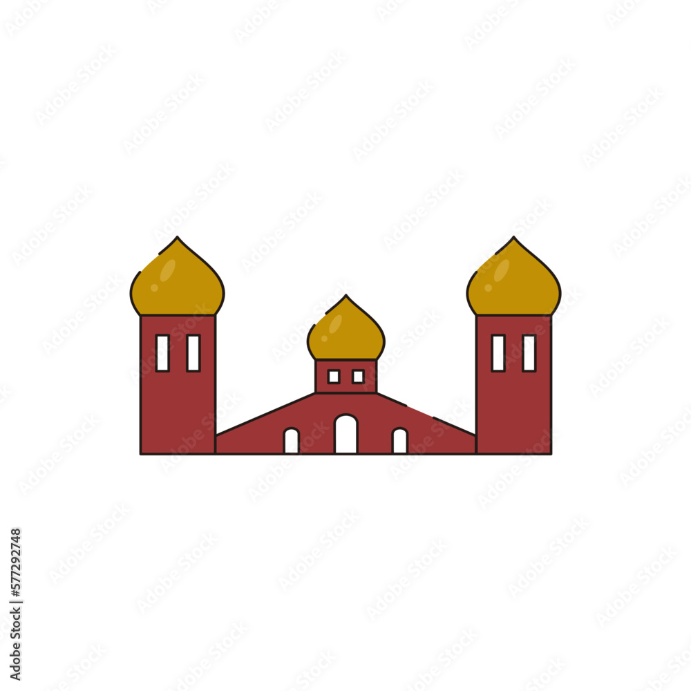 Muslim Building Icon Concept Isolated Muslim Building Icon Concept Isolated