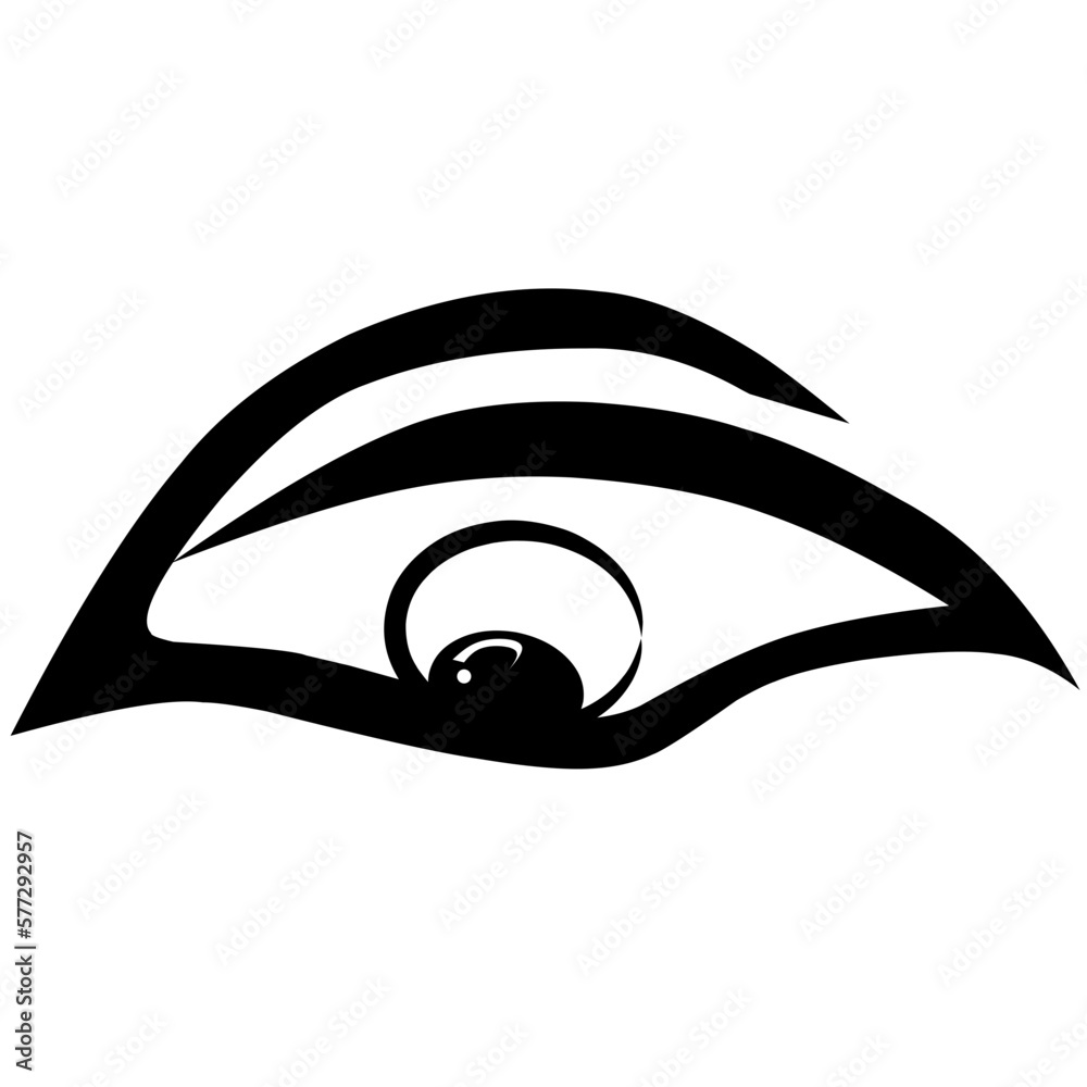 set of eye icon illustration, eye symbol design vector, black colour set of eye icon illustration, eye symbol design vector, black colour