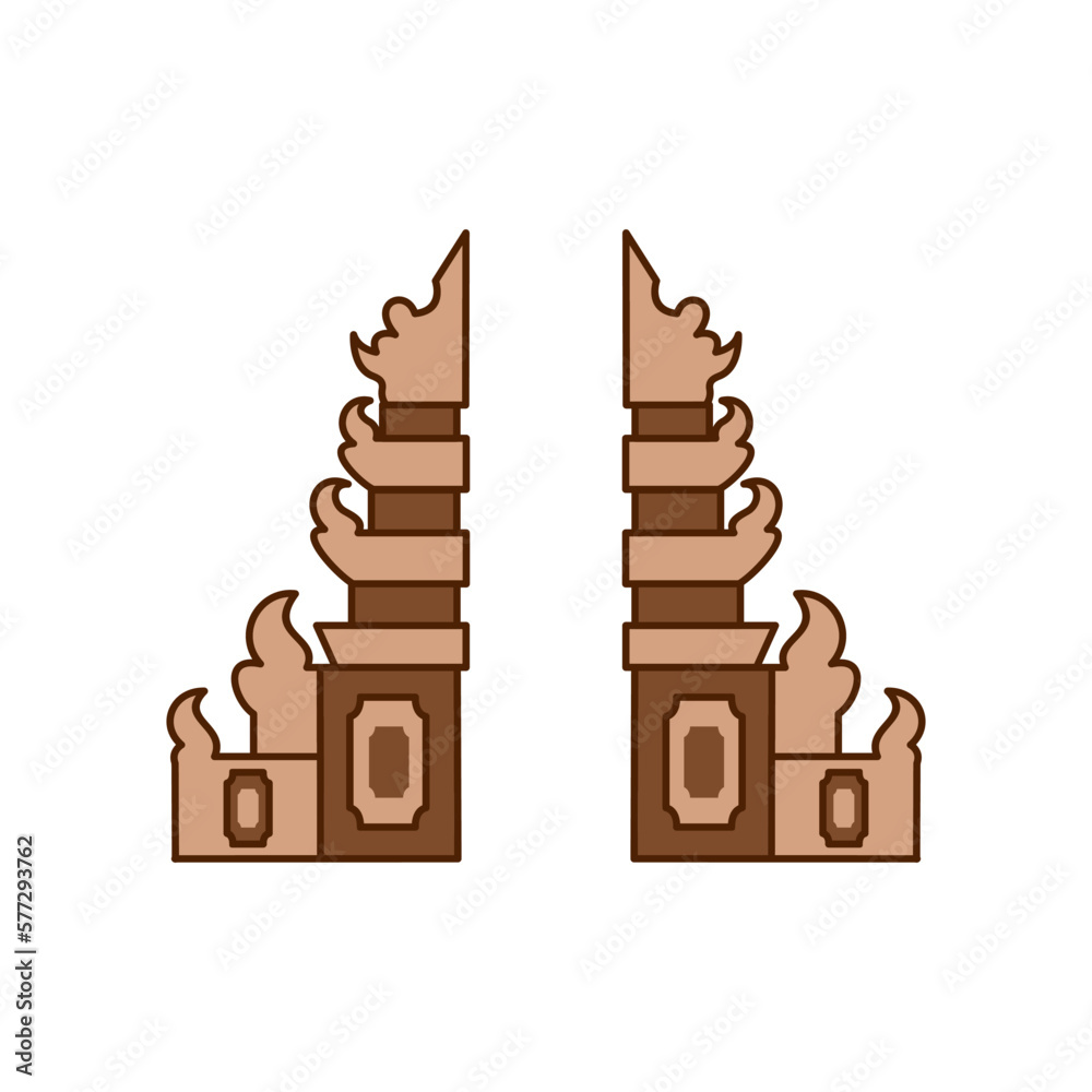 hindu temple illustration icon vector hindu temple illustration icon vector