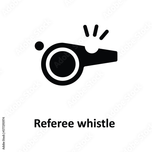Referee whistle  Vector  solid Icons. Simple stock illustration stock